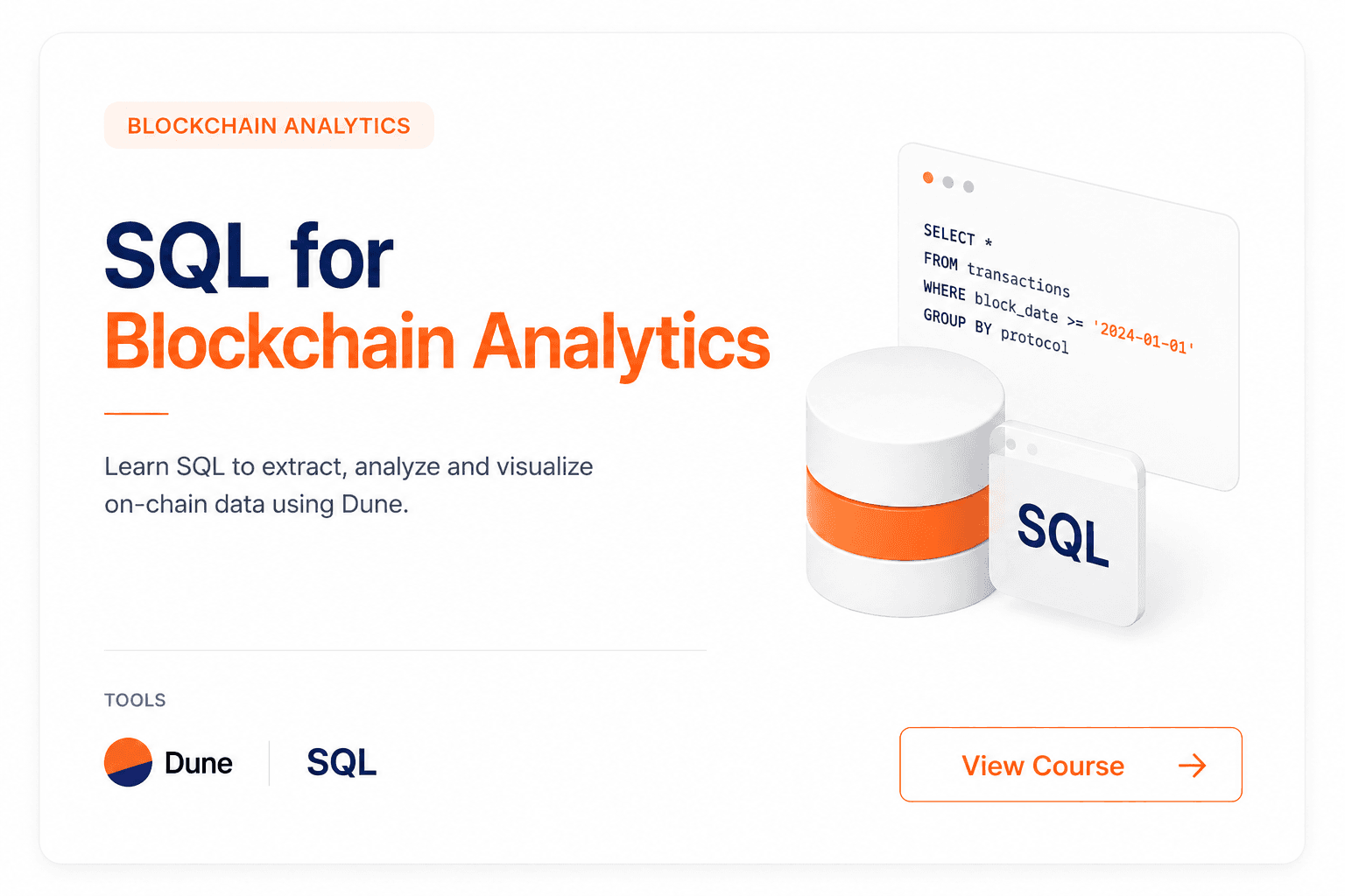Beginner Blockchain Analytics (SQL)